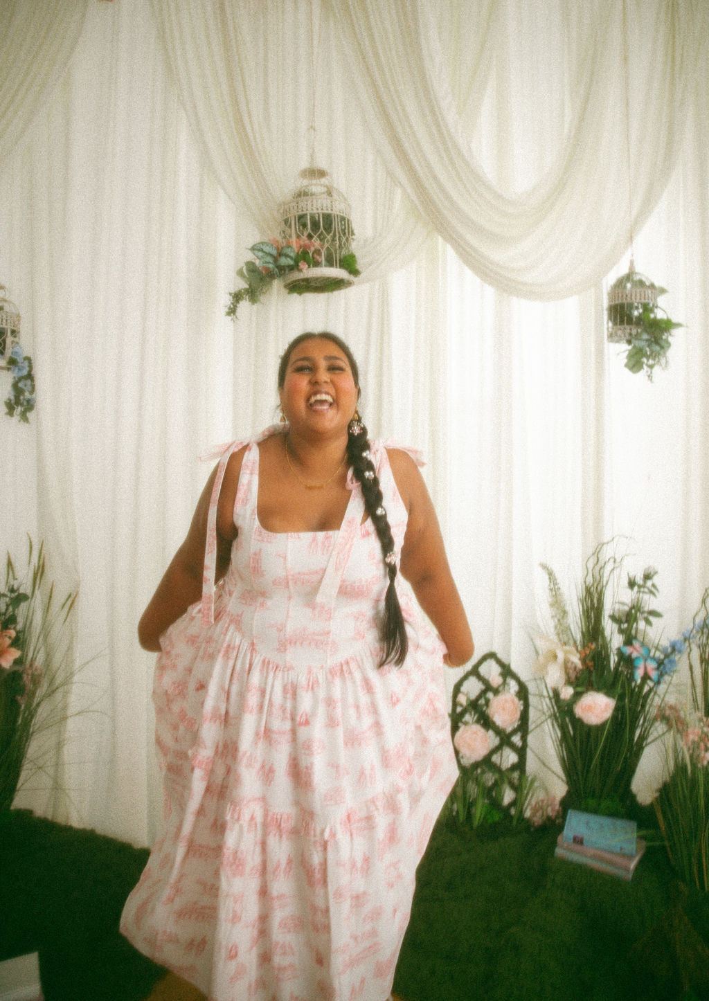 Final Sale - Pink Toile Diana Dress - Pride & Prejudice Collection