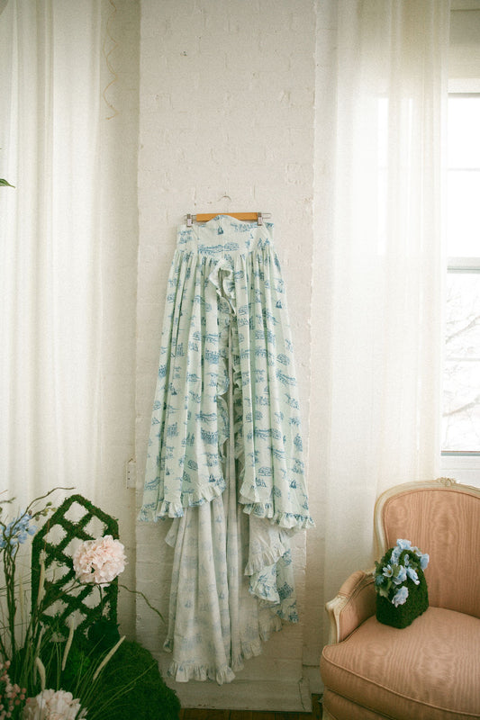 Blue Toile Antoinette Overskirt - Pride & Prejudice Collection