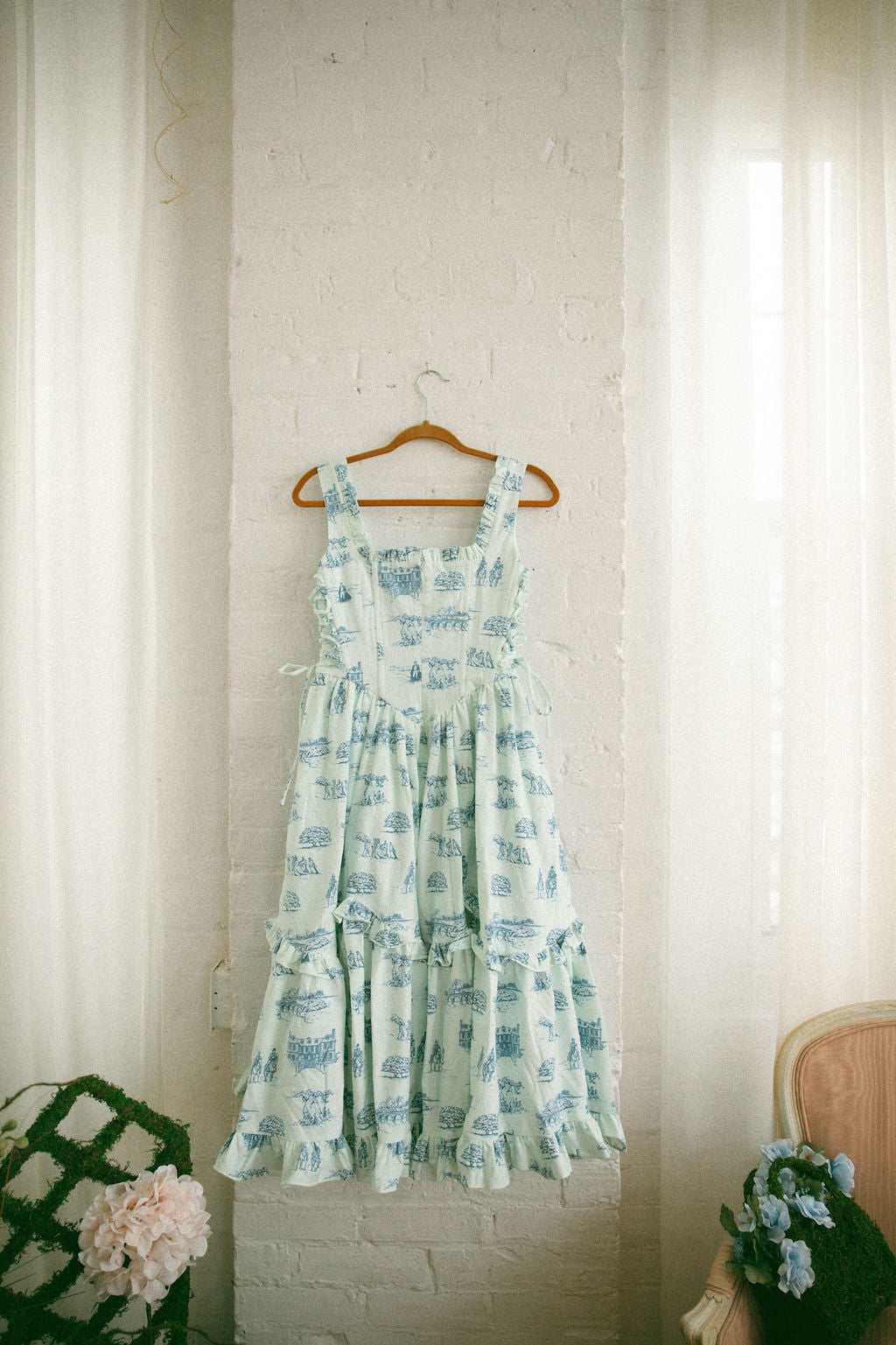 Blue Toile Carmilla Dress - Pride & Prejudice Collection