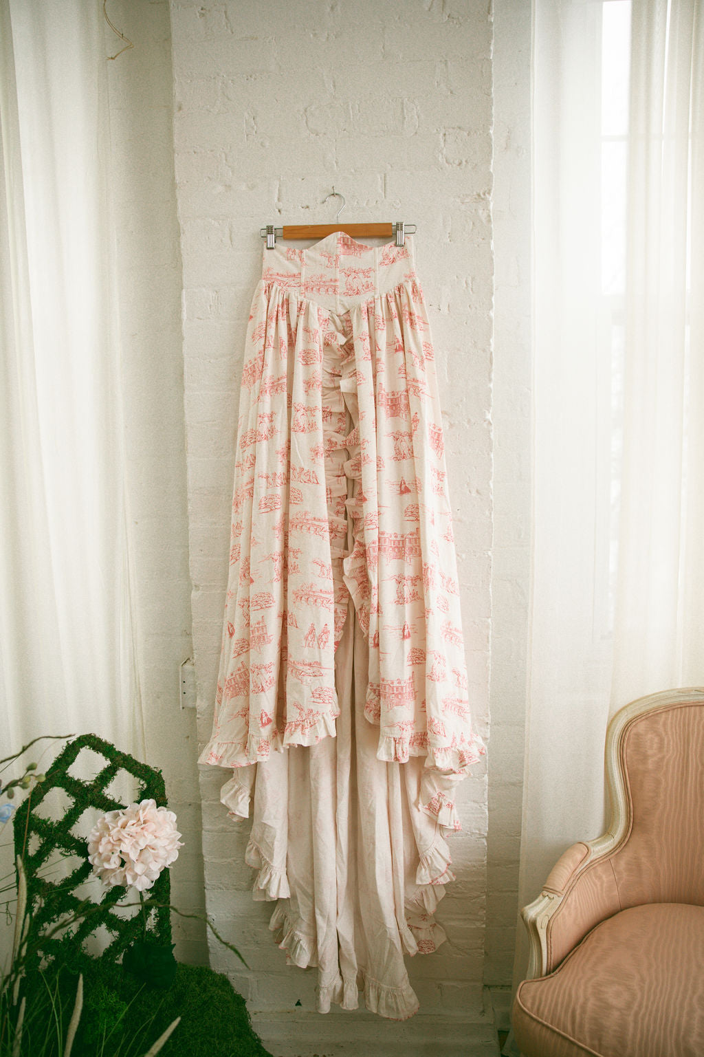 Pink Toile Antoinette Overskirt - Pride & Prejudice Collection