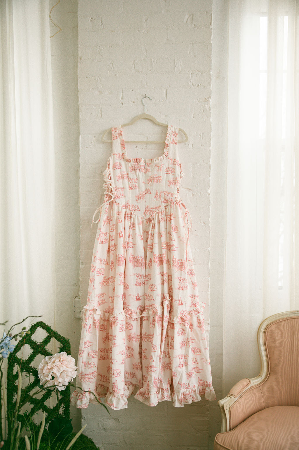 Final Sale - Pink Toile Carmilla Dress - Pride & Prejudice Collection