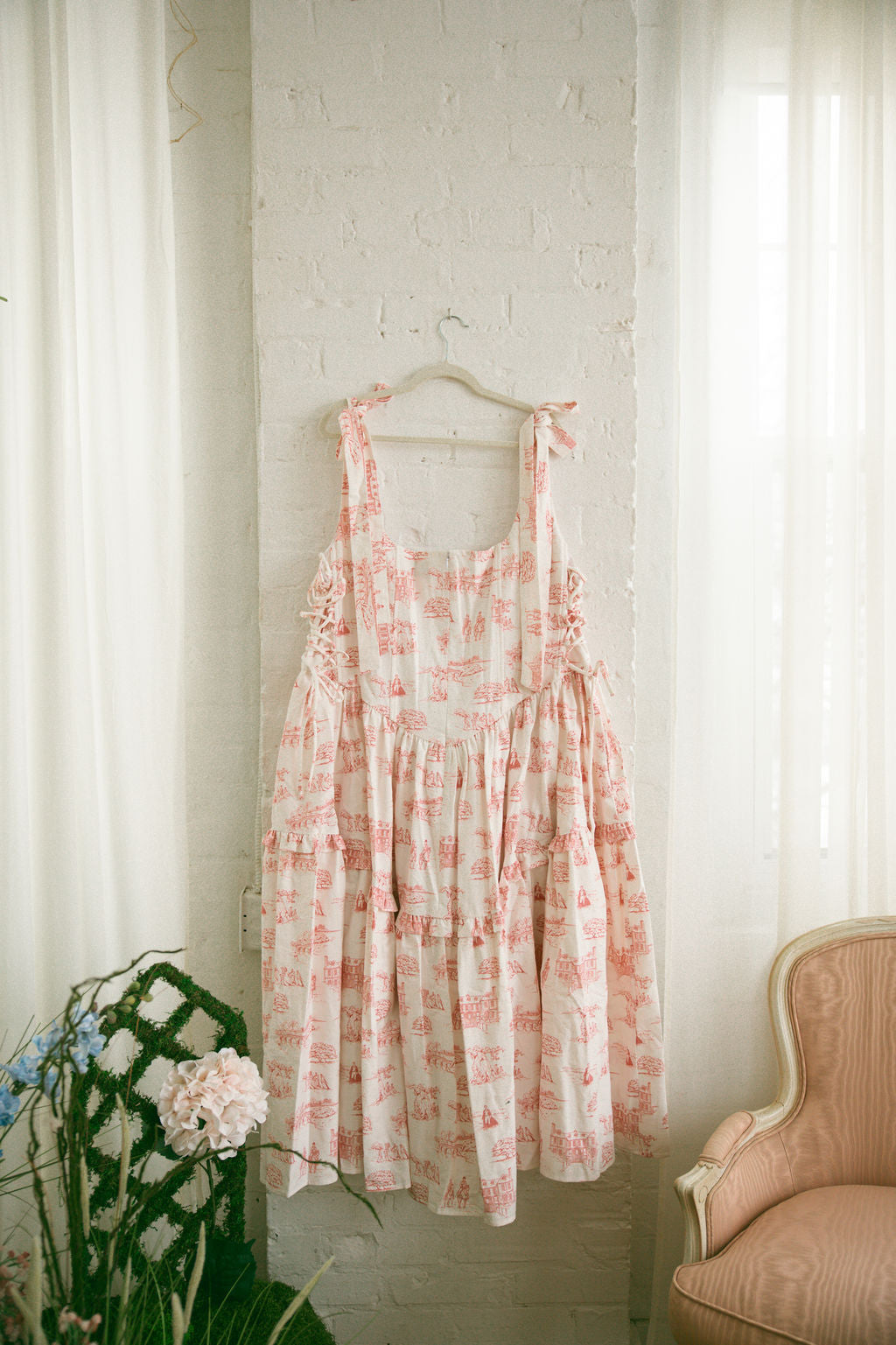 Final Sale - Pink Toile Diana Dress - Pride & Prejudice Collection