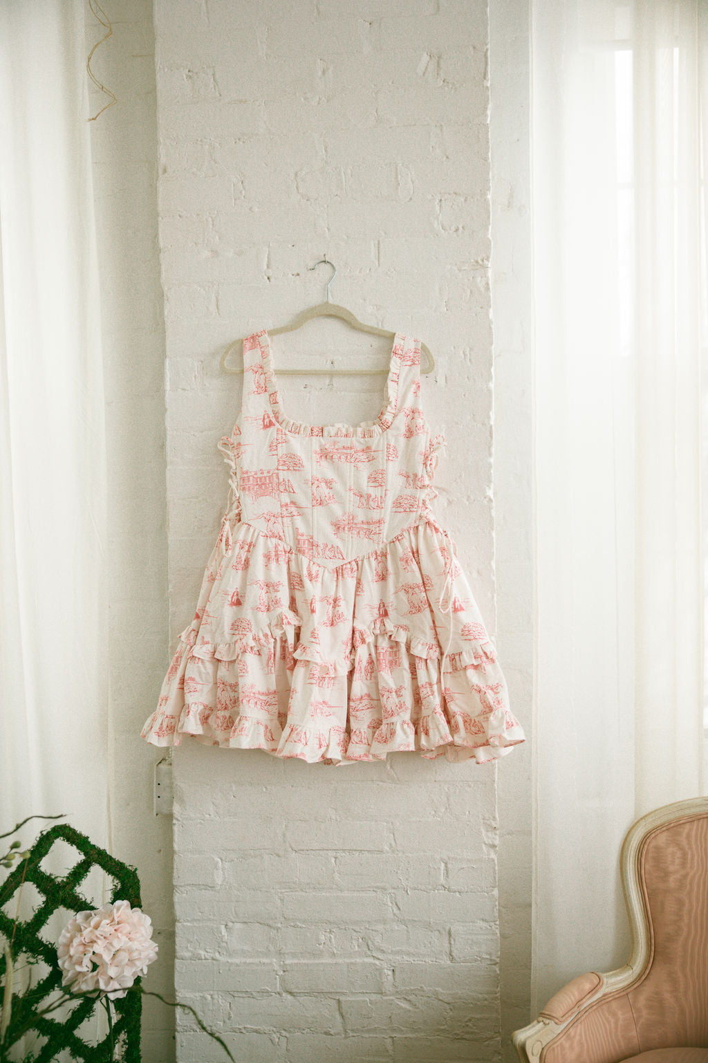 Pink Toile Carmilla Mini Dress - Pride & Prejudice Collection
