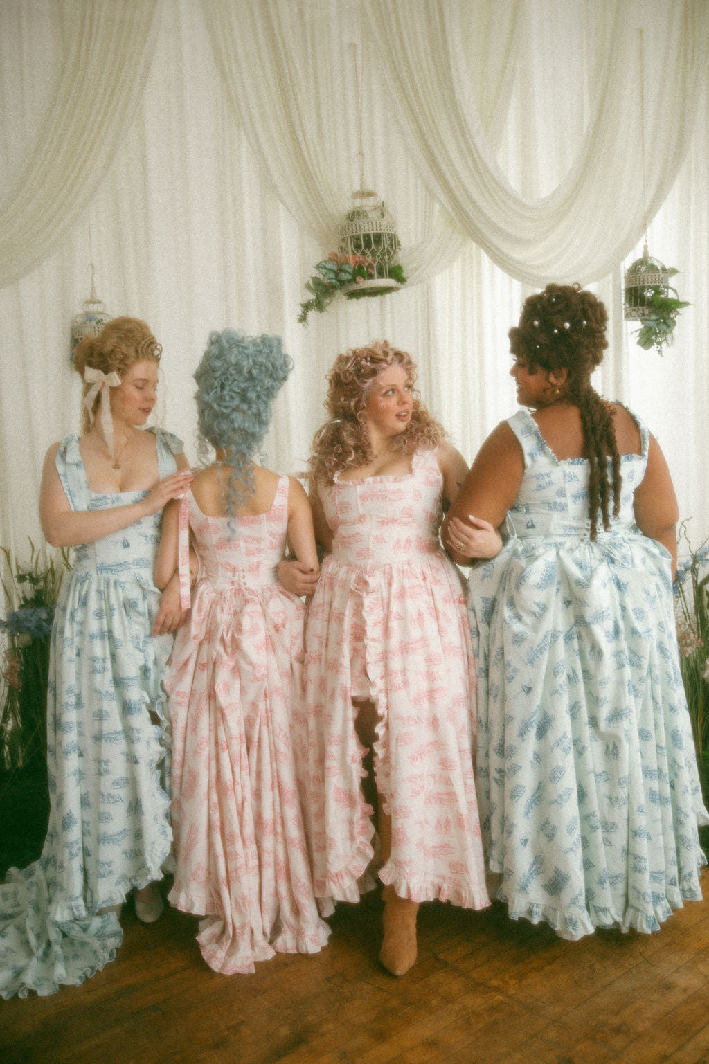 Pink Toile Antoinette Overskirt - Pride & Prejudice Collection