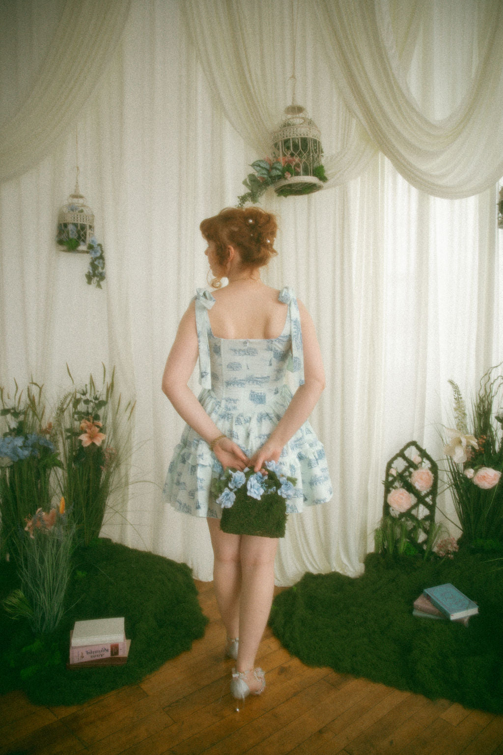 Blue Toile Diana Mini Dress - Pride & Prejudice Collection