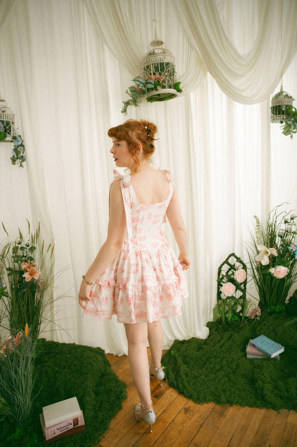 Pink Toile Diana Mini Dress - Pride & Prejudice Collection