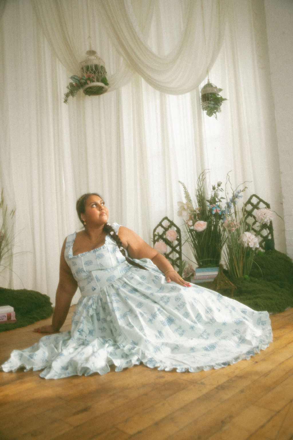 Blue Toile Carmilla Dress - Pride & Prejudice Collection