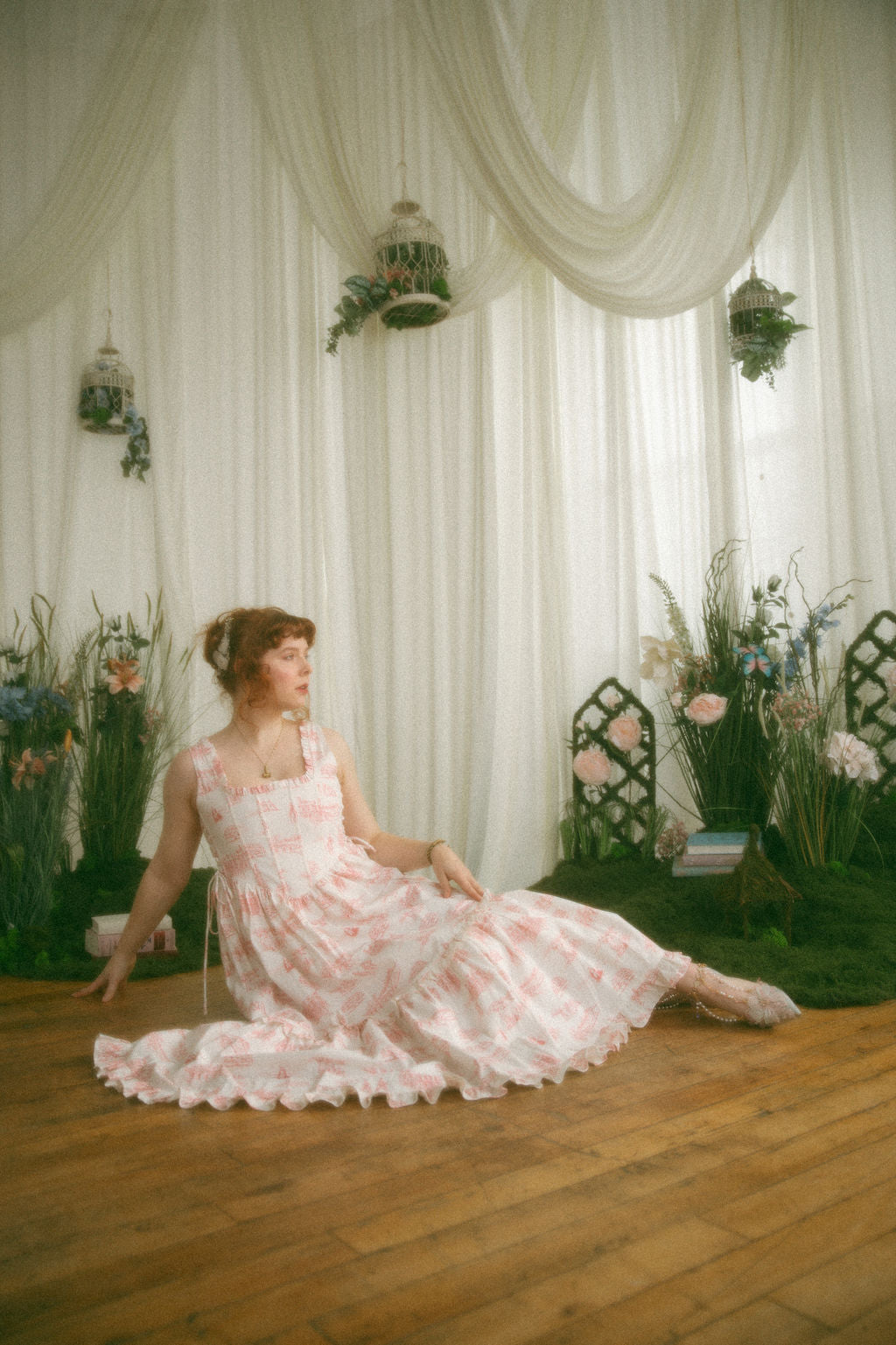 Final Sale - Pink Toile Carmilla Dress - Pride & Prejudice Collection