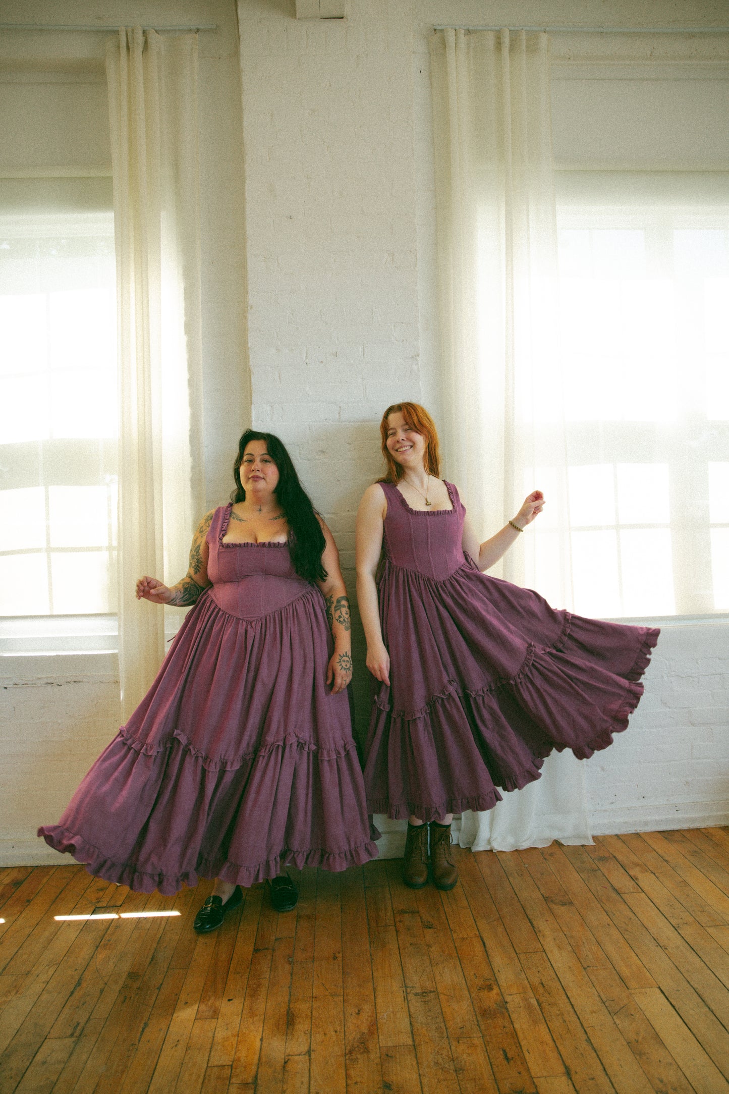 Hand Dyed Toile Carmilla Dress - Allium