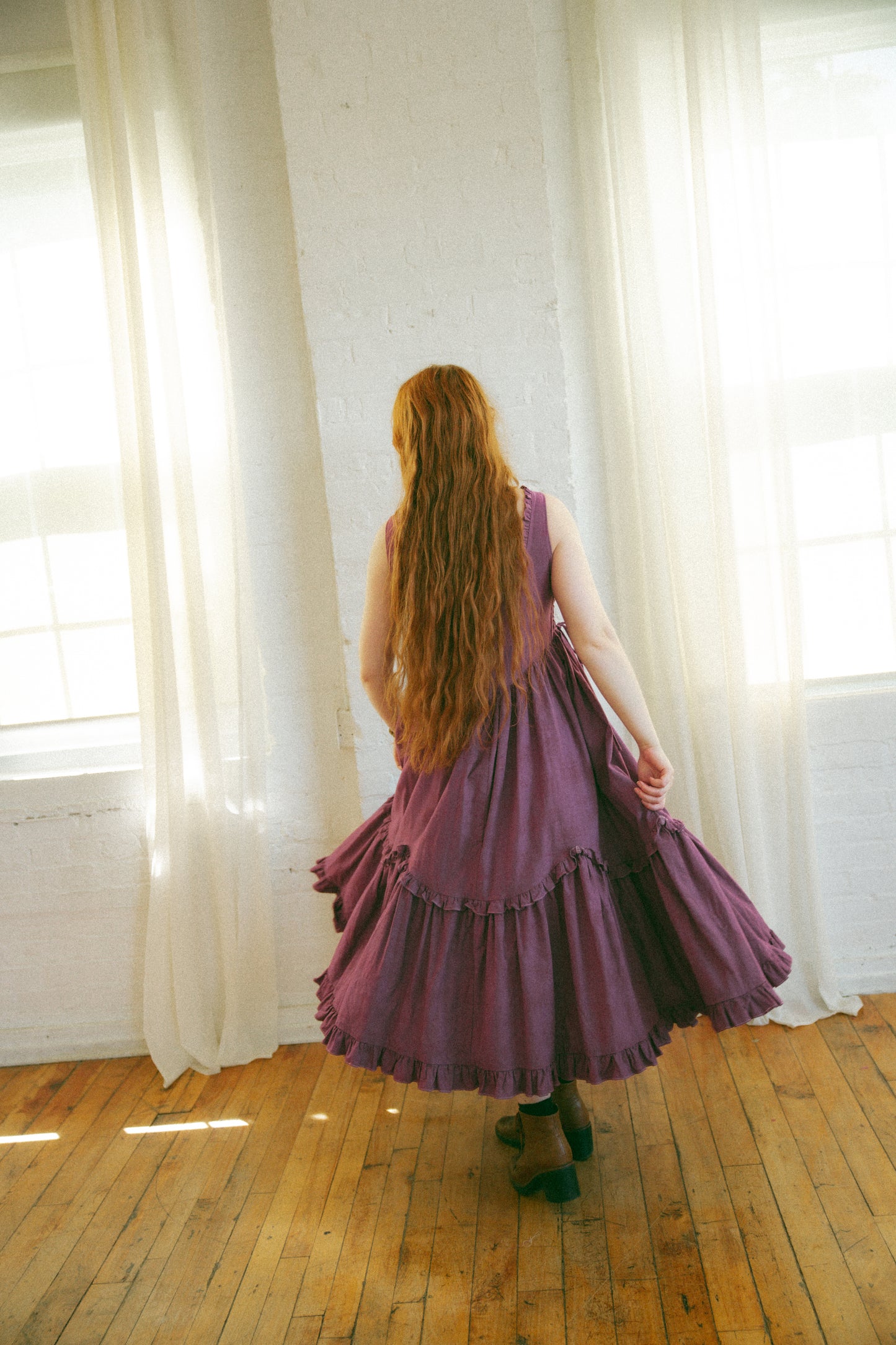 Hand Dyed Toile Carmilla Dress - Allium