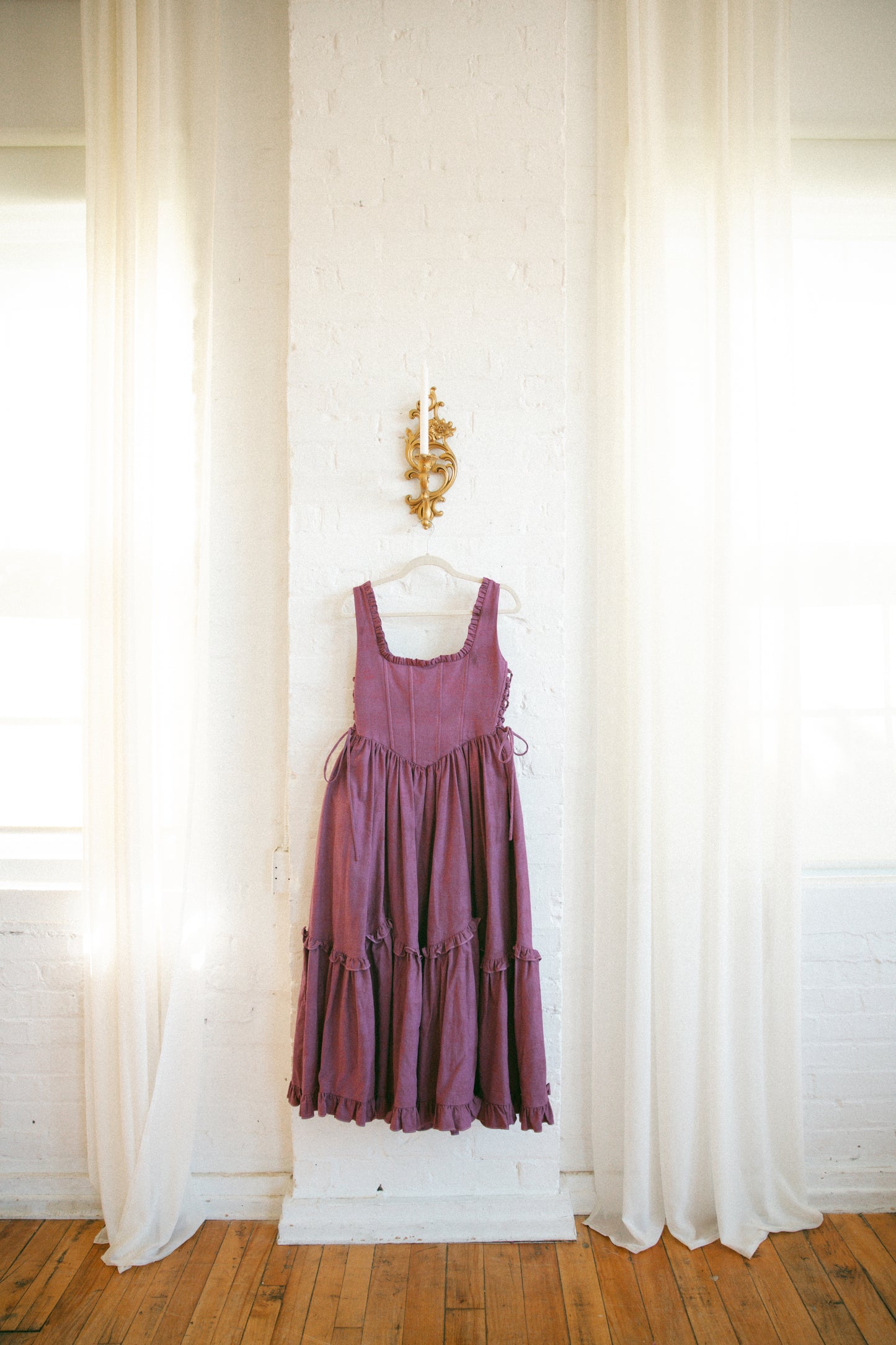 Hand Dyed Toile Carmilla Dress - Allium