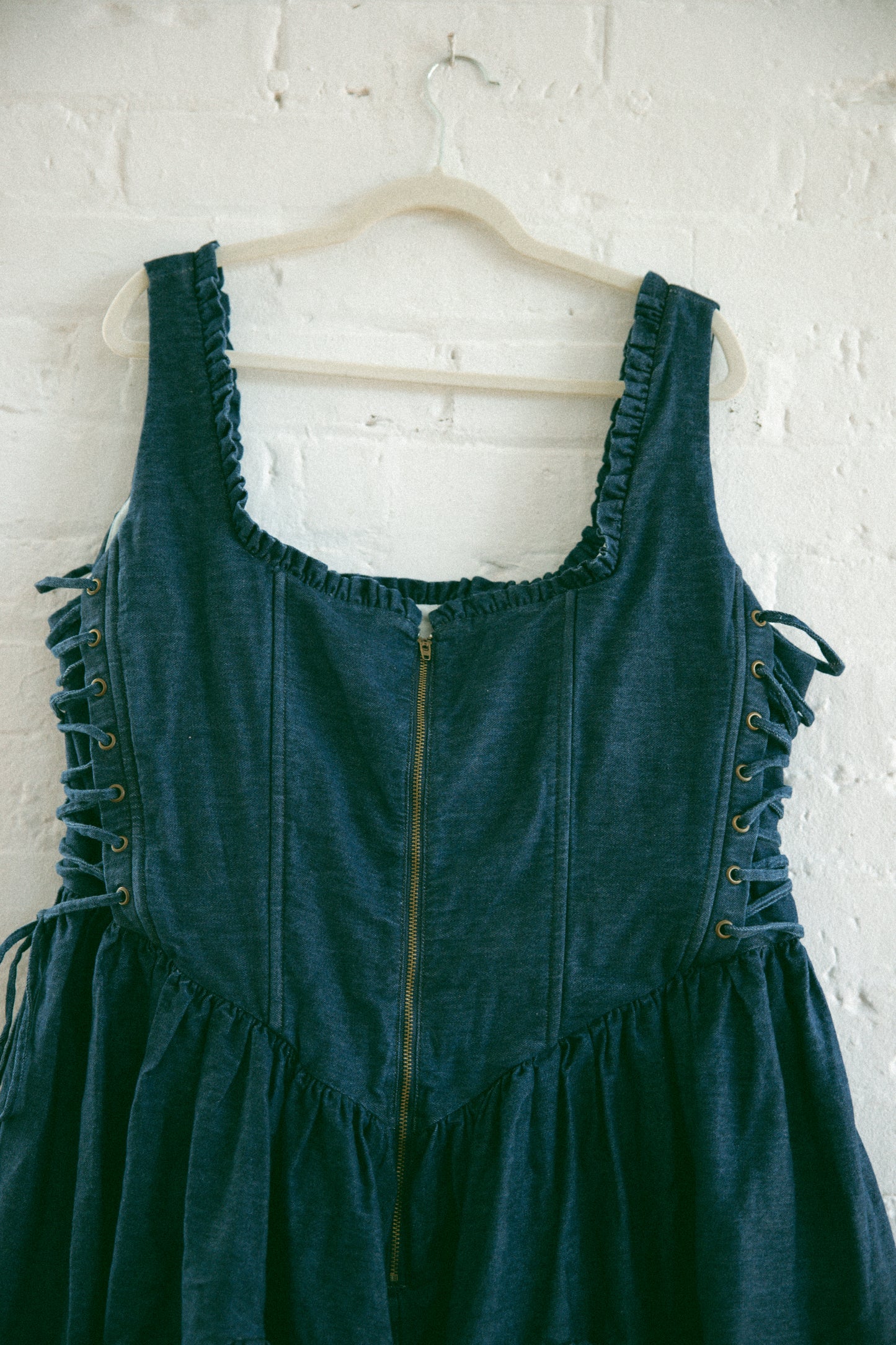 Denim Carmilla Mini Dress - Dark Wash