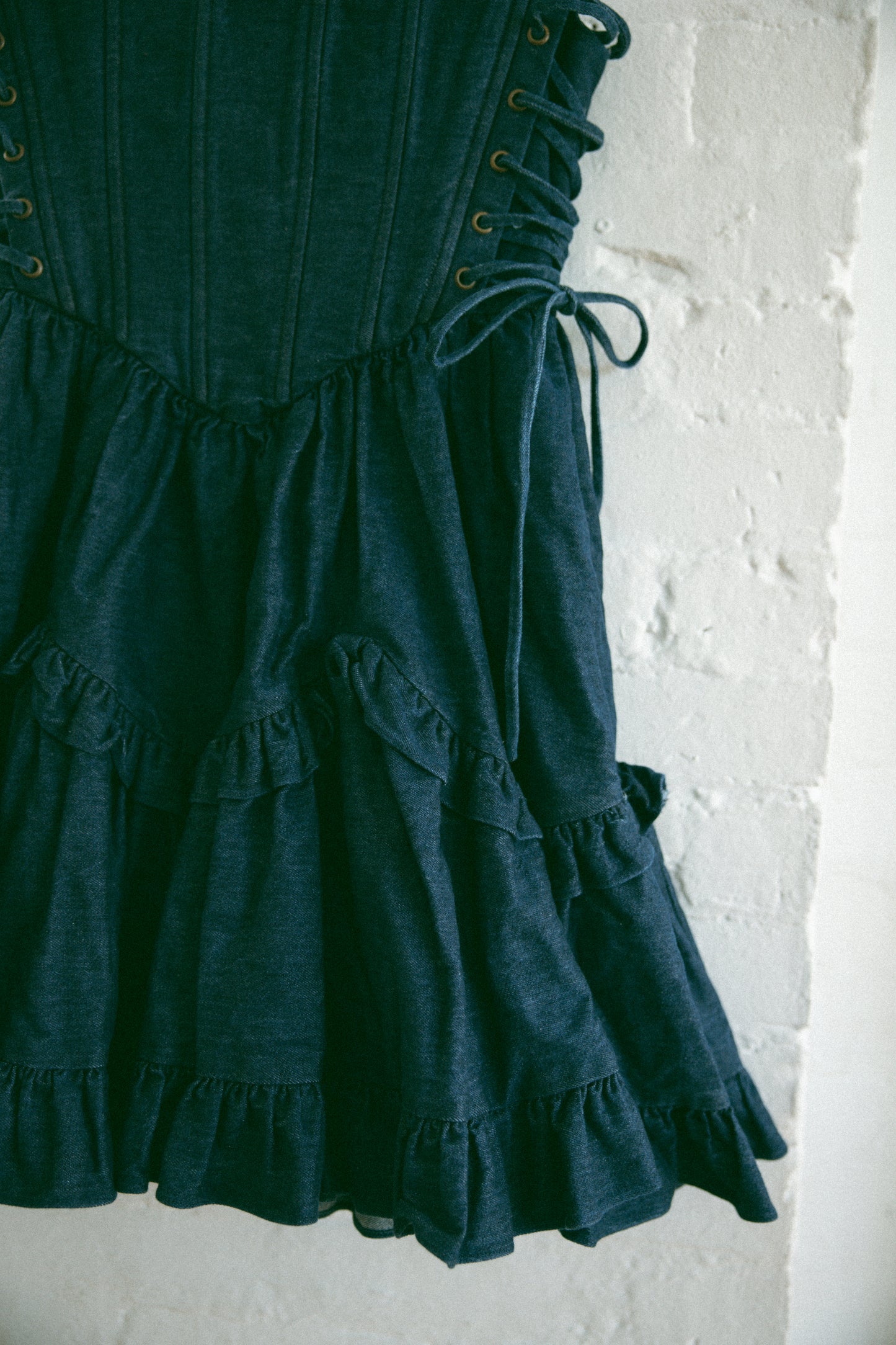 Denim Carmilla Mini Dress - Dark Wash
