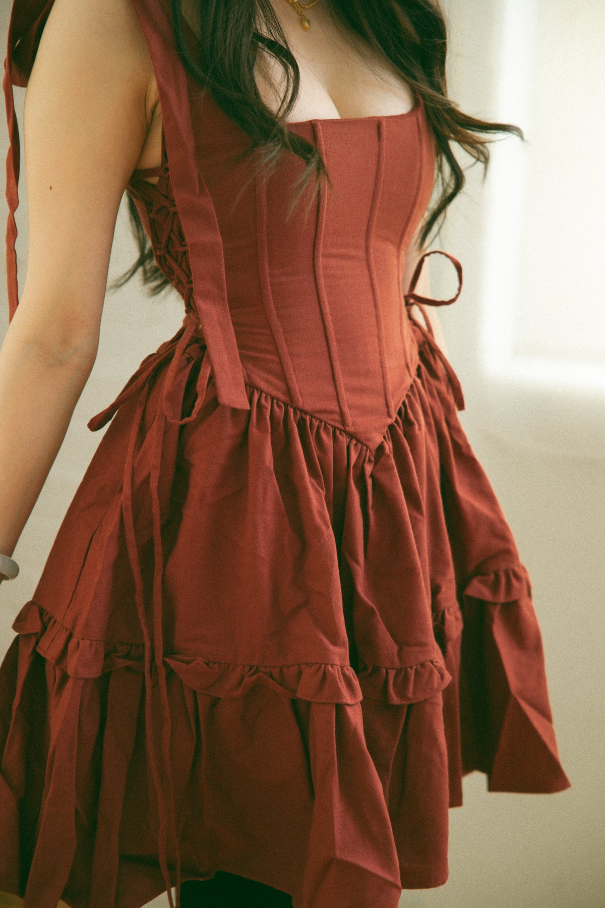 Diana Mini Dress Burnt Umber - Season of the Sorceress - November Pre-Order