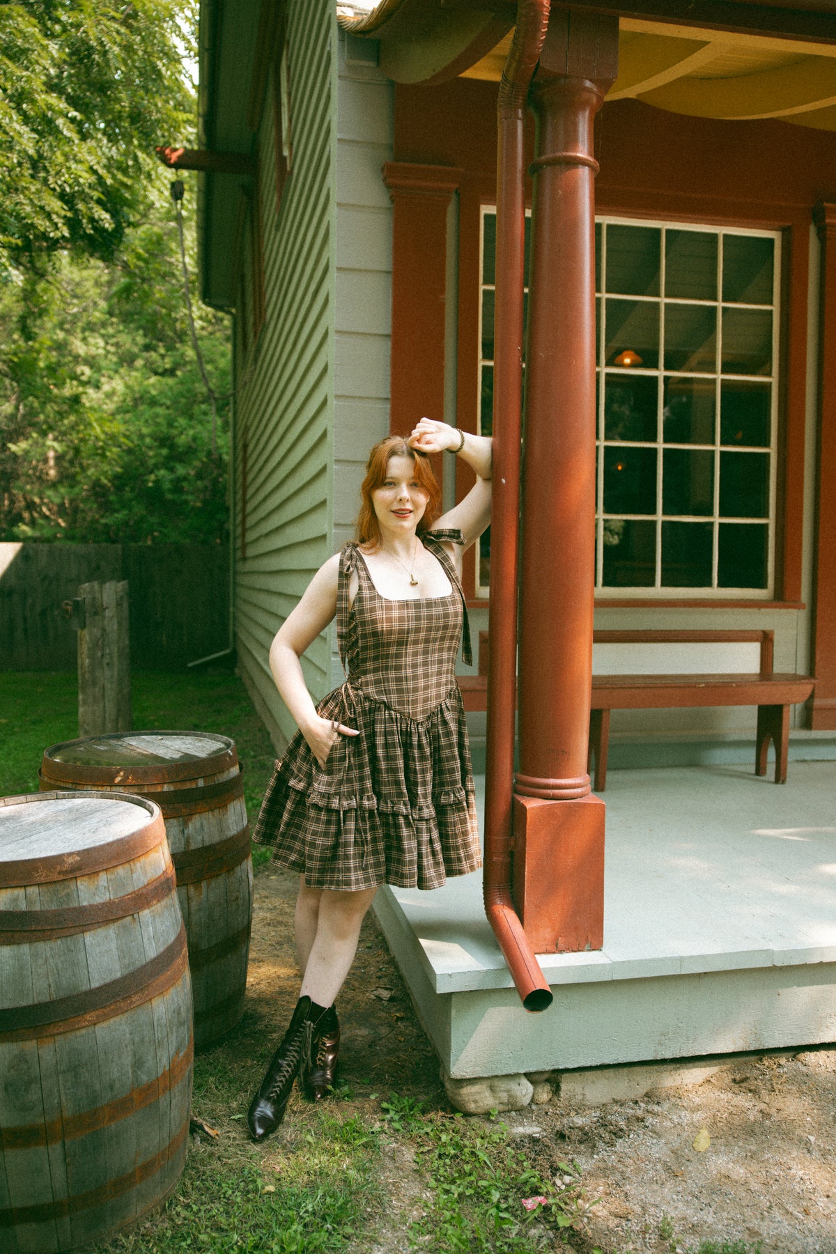Diana Mini Dress Harvest Plaid - Season of the Sorceress - November Pre-Order