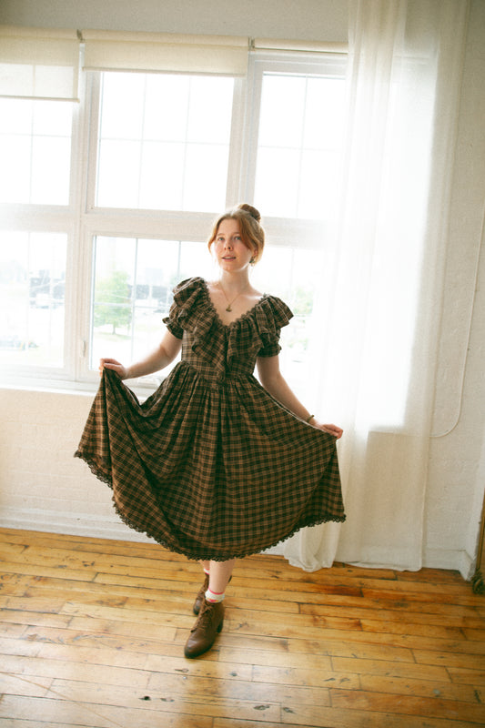 Anne Short Sleeve Harvest Plaid - Season of the Sorceress - November Pre-Order