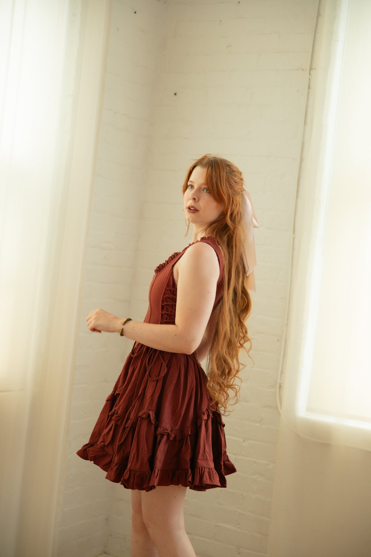 Carmilla Mini Dress Burnt Umber - Season of the Sorceress - November Pre-Order