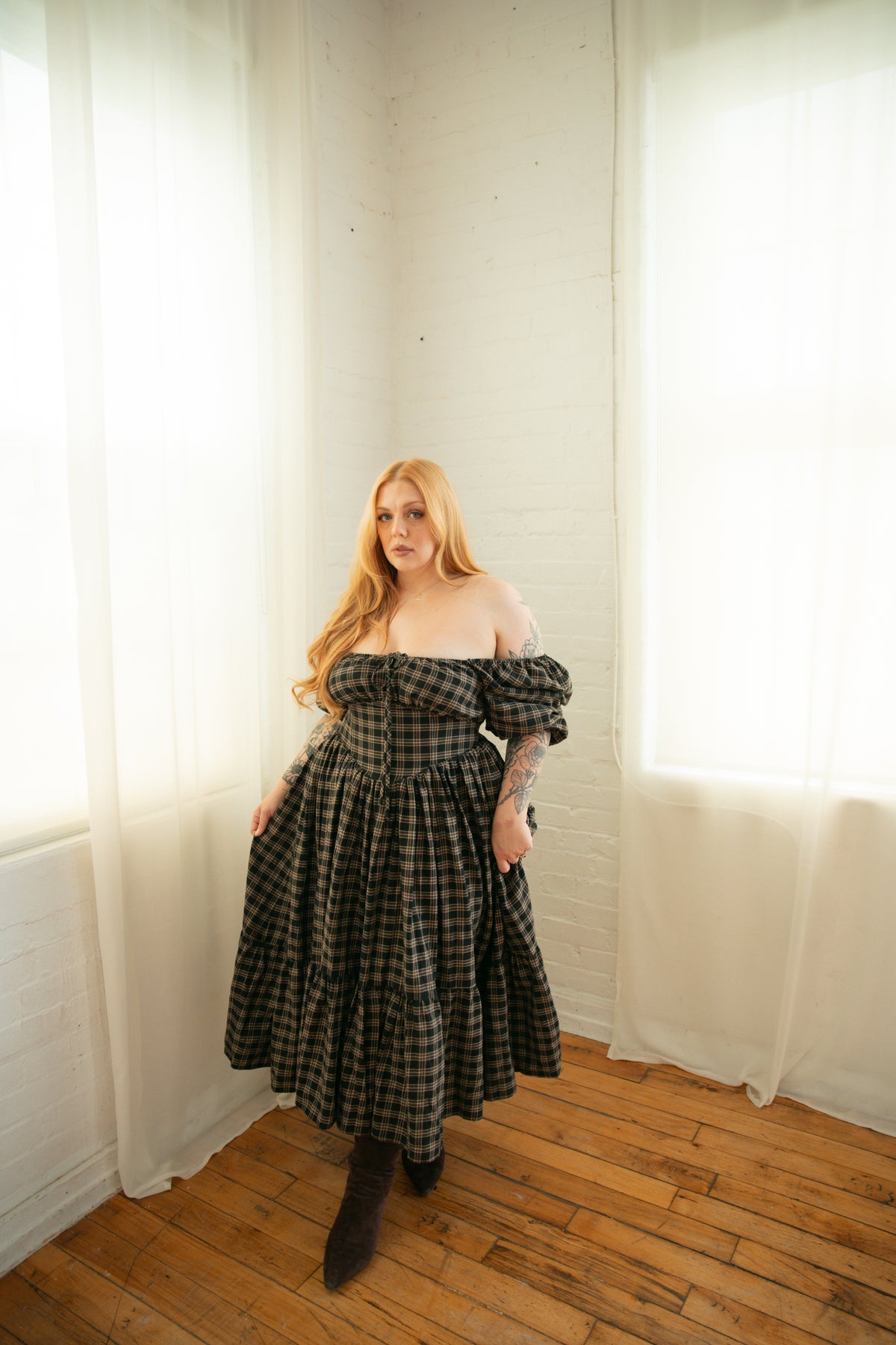 Eira Short Sleeve Salem Plaid - Season of the Sorceress - November Pre-Order